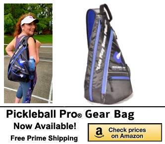 PickleBall Pro Gear Sling Bag at the pickleball court