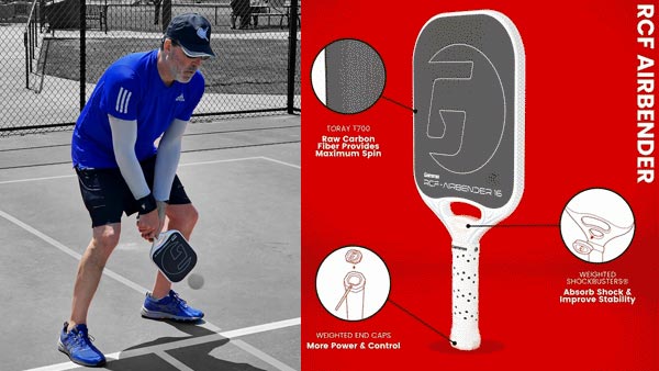 GAMMA RCF Airbender Pickleball Paddle on court Performance Review