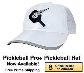 Pickleball Pro Competition Pickleball Hat in white and black Pickleball hats for the competitive edge.