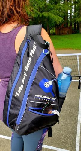 PickleBall Pro Gear Sling Bag at the court
