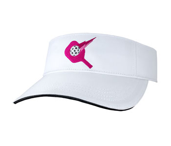 Pickleball Pro Competition Pickleball visor with pink logo for competitive pickleball players