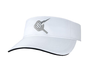 Pickleball Pro Competition Pickleball visor with silver logo for competitive pickleball players